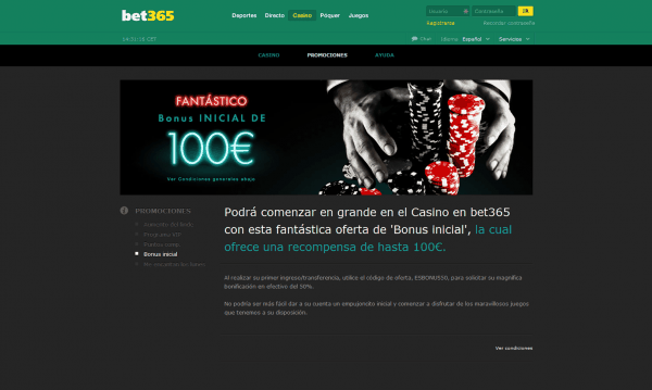 Bono Casino Bet365