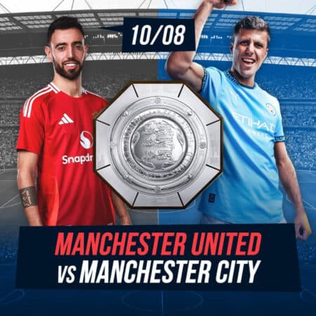 Manchester City vs Manchester United – 10/08 – Recibe US0 sin riesgo
