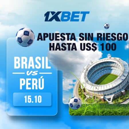 Brasil vs Peru – 15/10 – Recibe US0 sin riesgo