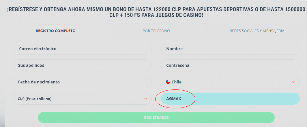 22bet Código promocional Chile