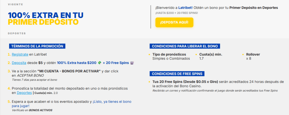 Condiciones del bono US$200