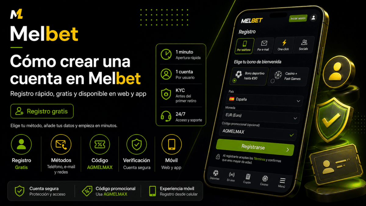 Cómo crear una cuenta en Melbet