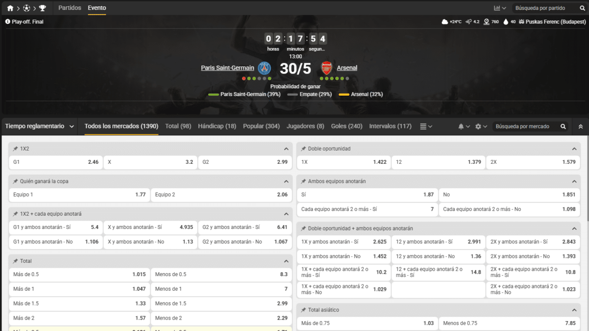 Deportes y tipos de apuestas