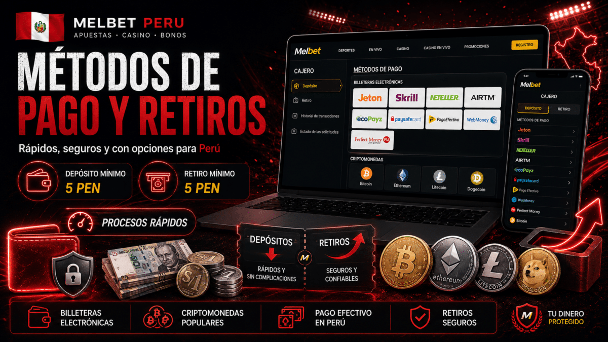 Métodos de Pago y Retiros en Melbet Perú