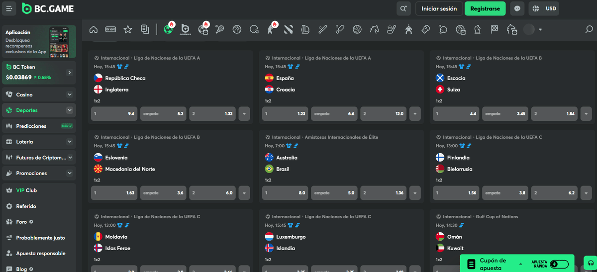 Deportes y tipos de apuestas